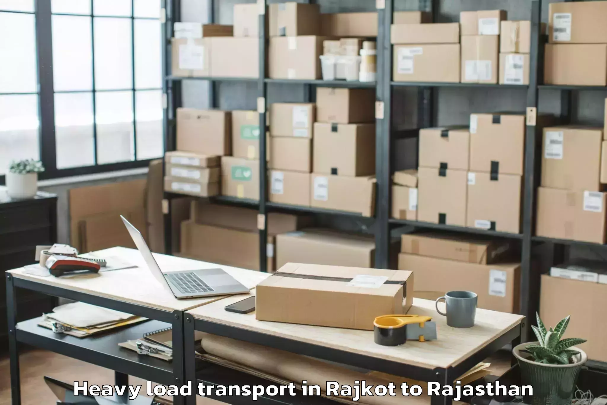 Professional Rajkot to Niit University Neemrana Heavy Load Transport